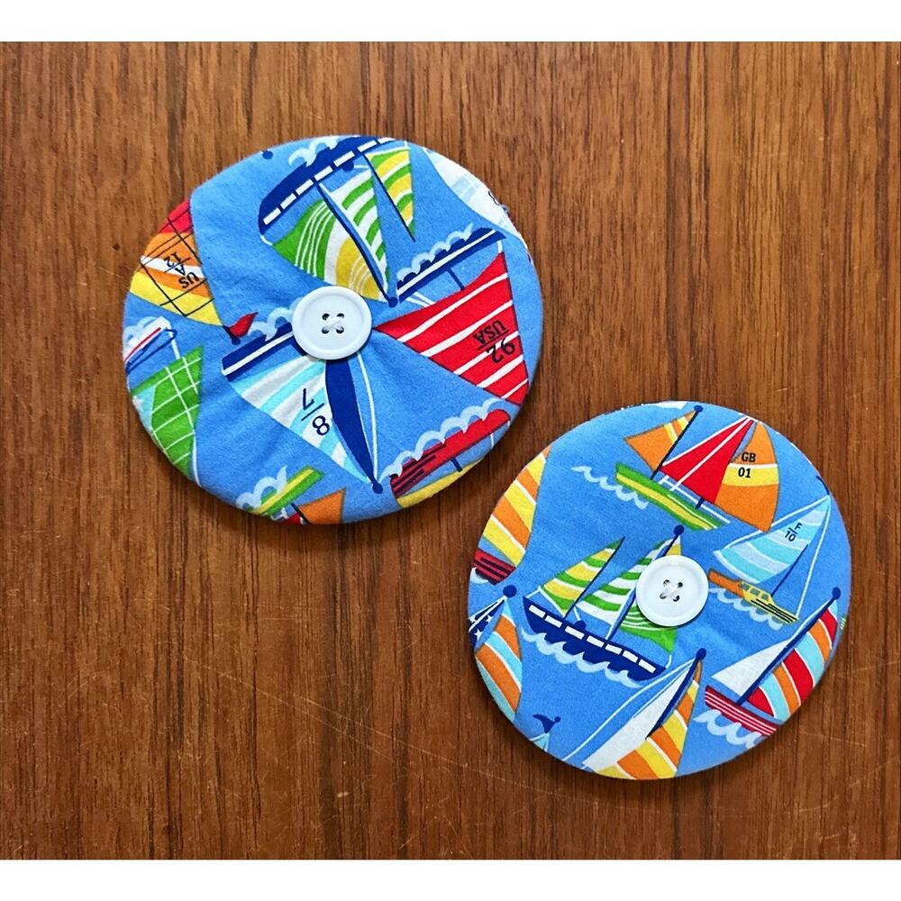 NEW Pair of Playing Card Holders Handmade Sailboats